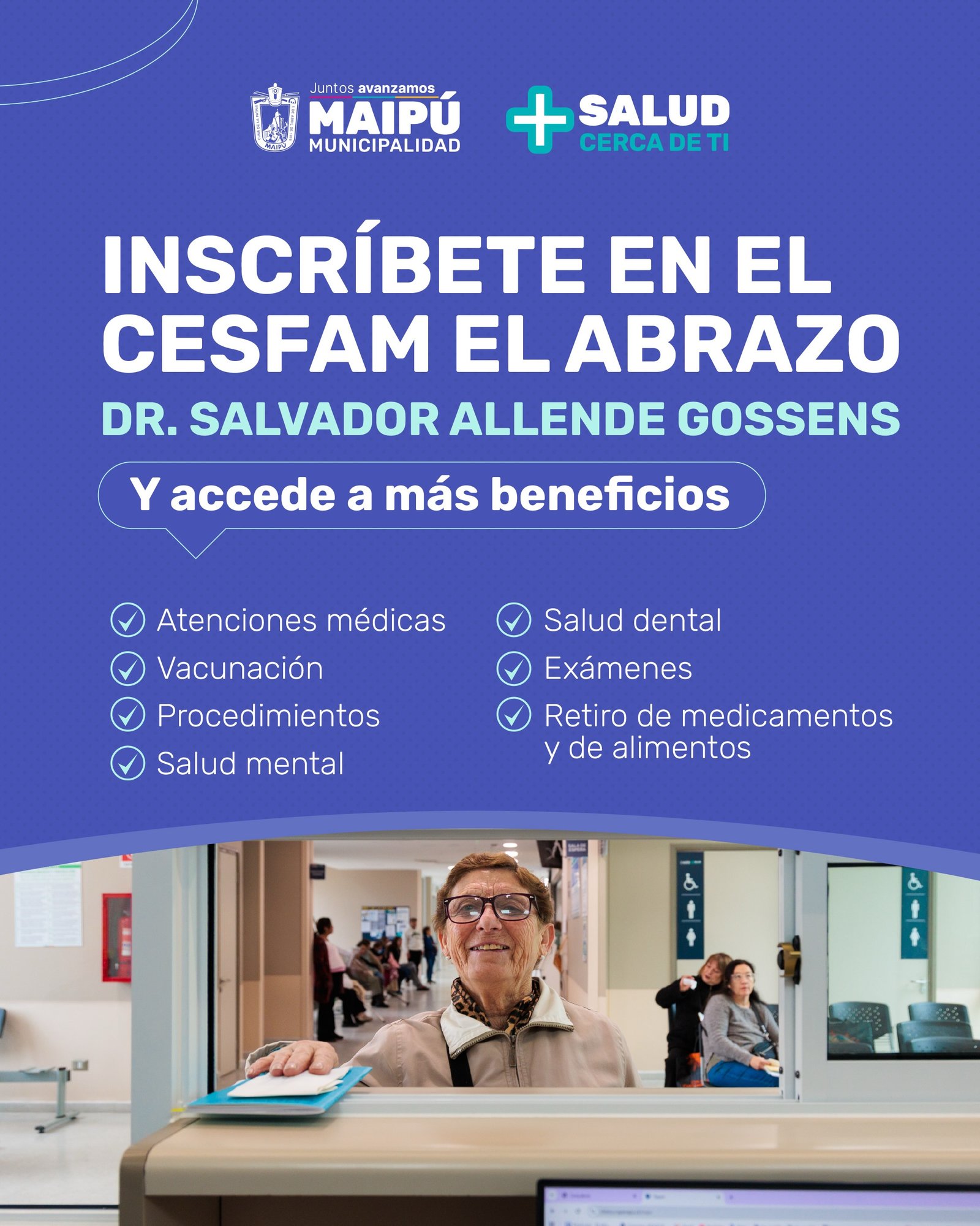 Martes 19 de mayo - Nuevo Operativo de Vacunación e Inscripciones en CESFAM El Abrazo
