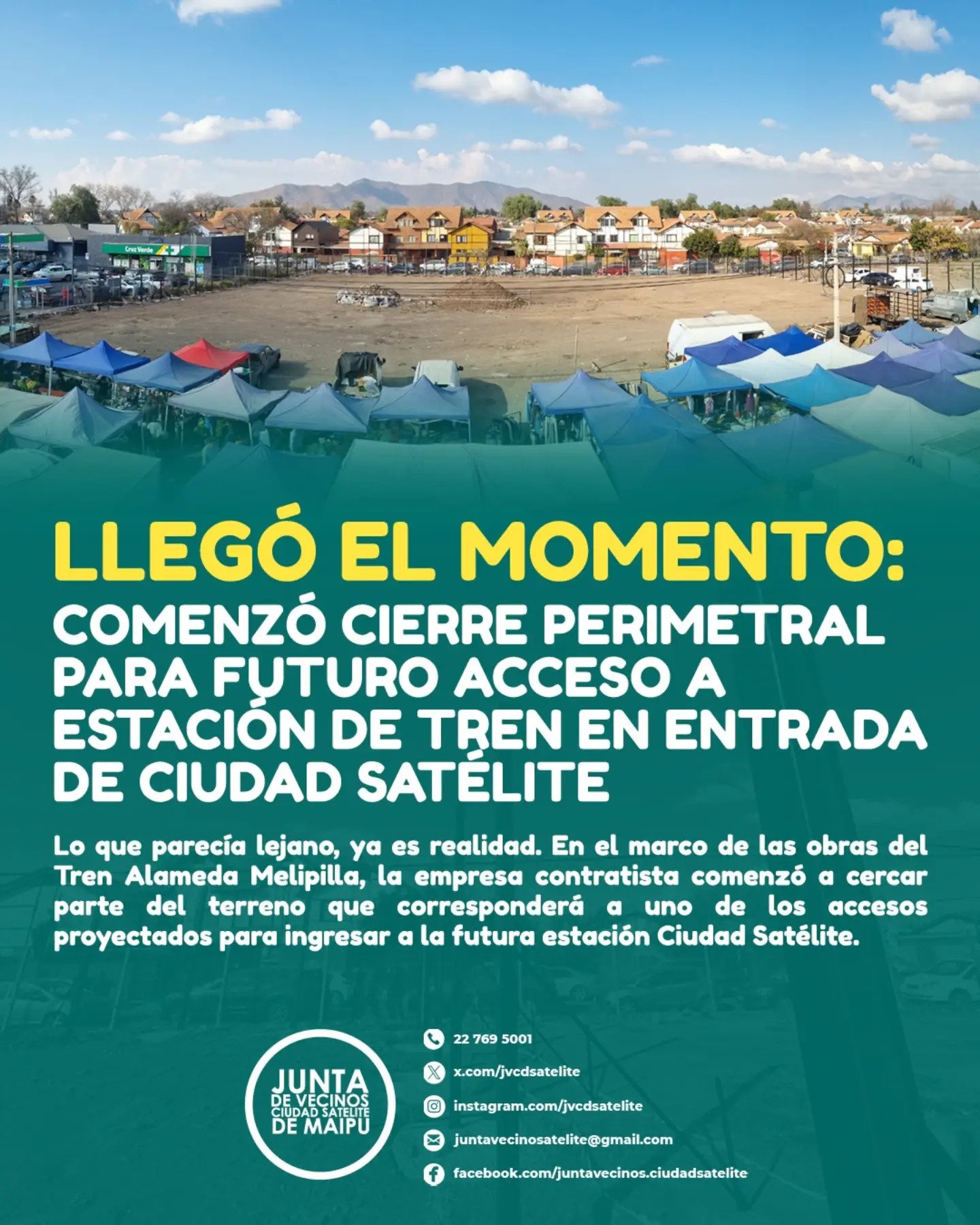 Comienza Cierre Perimetral para acceso a futura Estación de Tren Ciudad Satélite