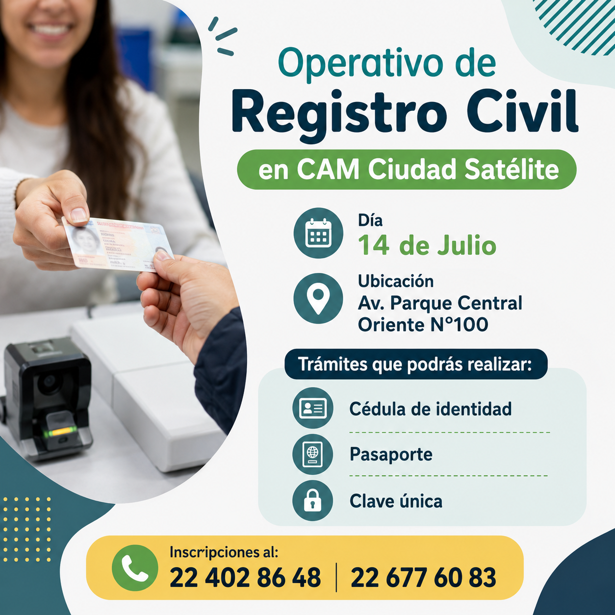 Operativo de Registro Civil en CAM Ciudad Satélite